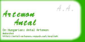 artemon antal business card